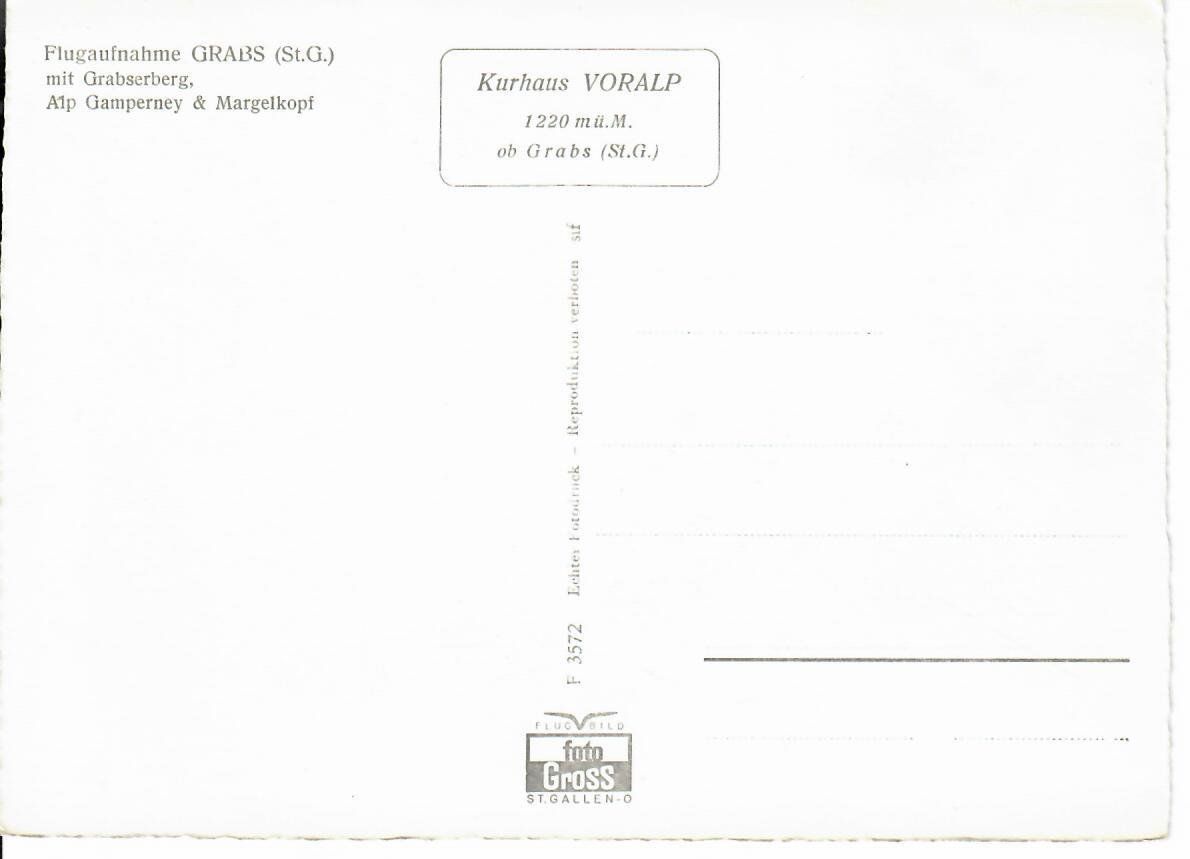 Cartes postales: Flugaufnahme Grabs – D'occasion à Hochdorf par Ziegel-16 1
