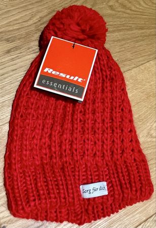 Sorg für dich SwissLife Rote Mütze Kappe Beanie Winter neu
