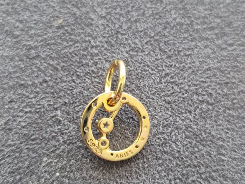 Anhänger: Silber Charm Sternzeichen Widder goldfarbig +Garantie – Neu (gemäss Beschreibung) aus Rotkreuz von Carbone_Bijou-Shop 1