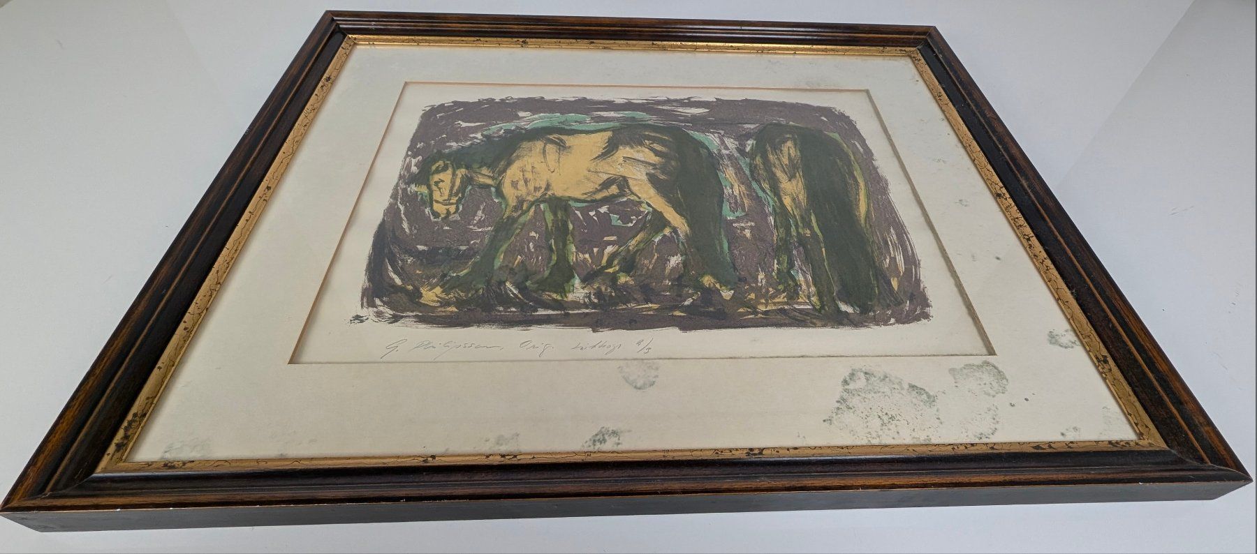 Gemälde: Gemälde Druckgrafik mit 2 Pferde – Gebraucht aus Wettingen von Wendemarket 3