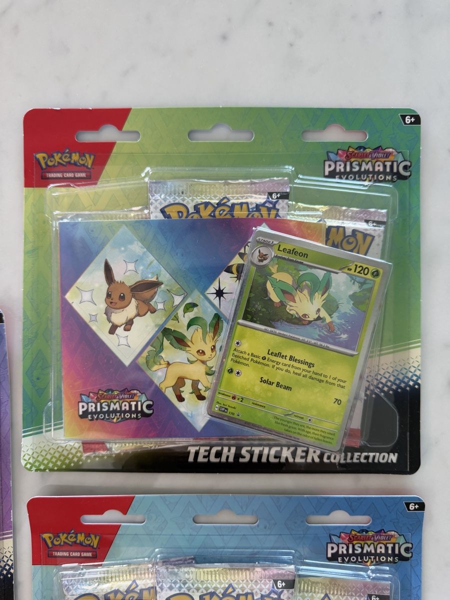 Pokémon Sammelbilder & Trading cards: Pokémon Prismatic Evolutions tech sticker collection – Neu und originalverpackt aus Cademario von Yleeyle 1