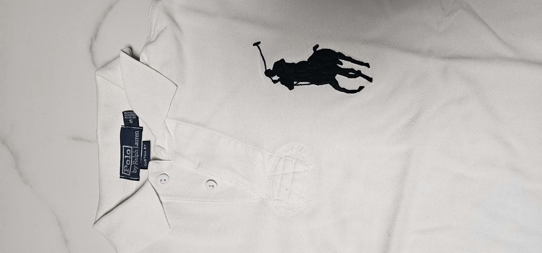 Ralph Lauren Magliette Polo: Polo Ralph Lauren blanc taille S – Usato da Collex venduto da Chel1200