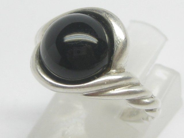 Anelli: Vintage Ring Silber 835 + MP Onyx Gr. 54 – Usato da Ermatingen venduto da Decovin 2