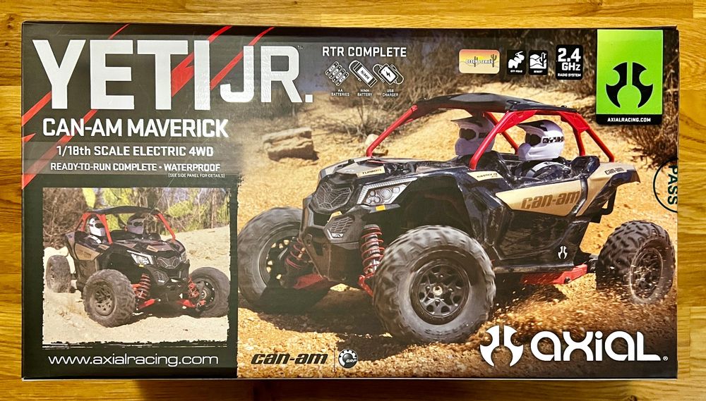 NEW: AXIAL YETI JR CAN-AM MAVERICK 1/18TH SCALE ELECTRIC 4WD