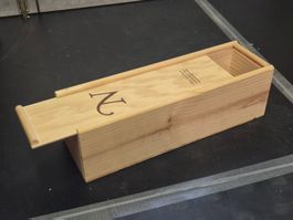 Weinkiste 1er mit Schiebedeckel 49.5x15.5x15cm
