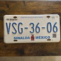 🇲🇽 Mexiko Autoschild, Sinaloa VSG-36-06 - ORIGINAL 