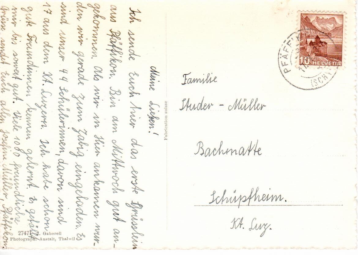 Cartoline postali: Landwirtschaftsschule Pfäffikon – Usato da Wolhusen venduto da Curver9 1