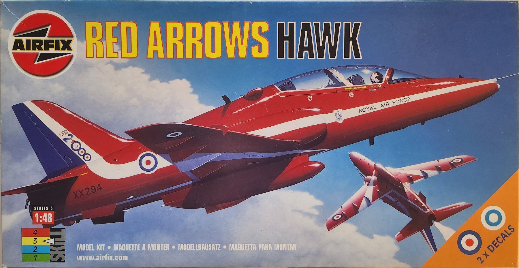 Airfix Kit di modellismo & Modellini statici: AIRFIX 05111 RED ARROWS HAWK PLASTIKBAUSATZ 1:48 NOS – Nuovo e nell'imballaggio originale da Adelboden venduto da Xelos1