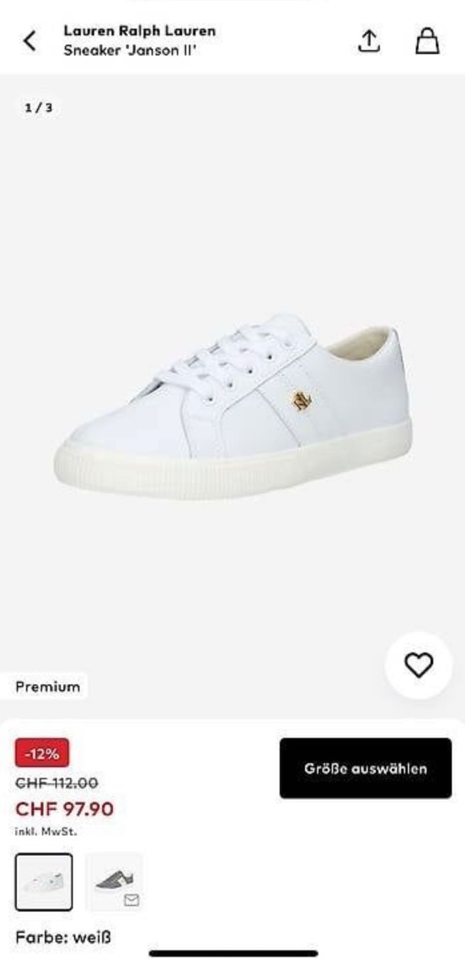 Ralph Lauren Damenschuhe: Sneaker weiss Ralph Lauren, Grösse 39 – Gebraucht aus Niederglatt ZH von AnFleischmann 3