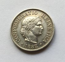 1882 5 Rappen -unz