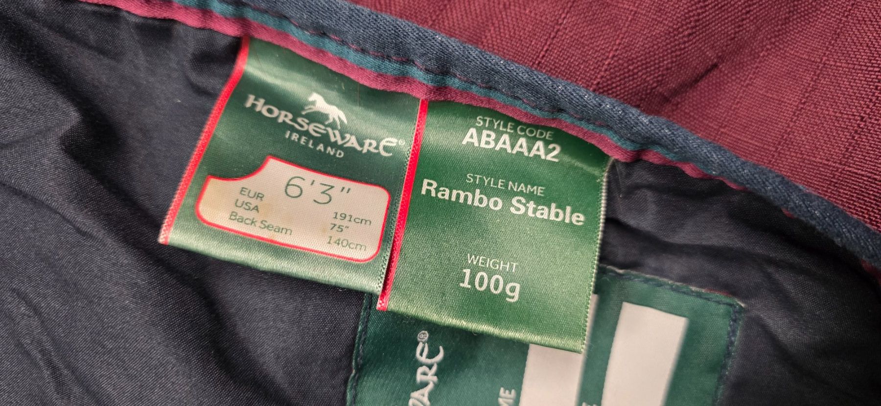 Coperte: Horseware Stalldecke 1.40cm (100g) – Usato da Hörhausen venduto da Siipine 2