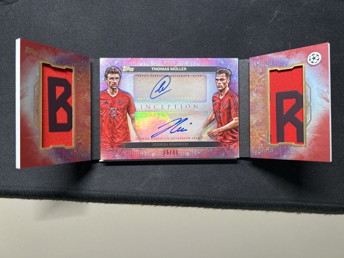 Topps Carte collezionabili: Topps Inception Dual Auto Patch Thomas Müller Kimmich /10 – Usato da Greppen venduto da hcv_cc2r
