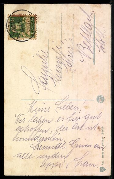 Cartoline postali: AK Morcote /Lago di Lugano, Campanile e case – Usato da Berlin venduto da bartko-reher 1