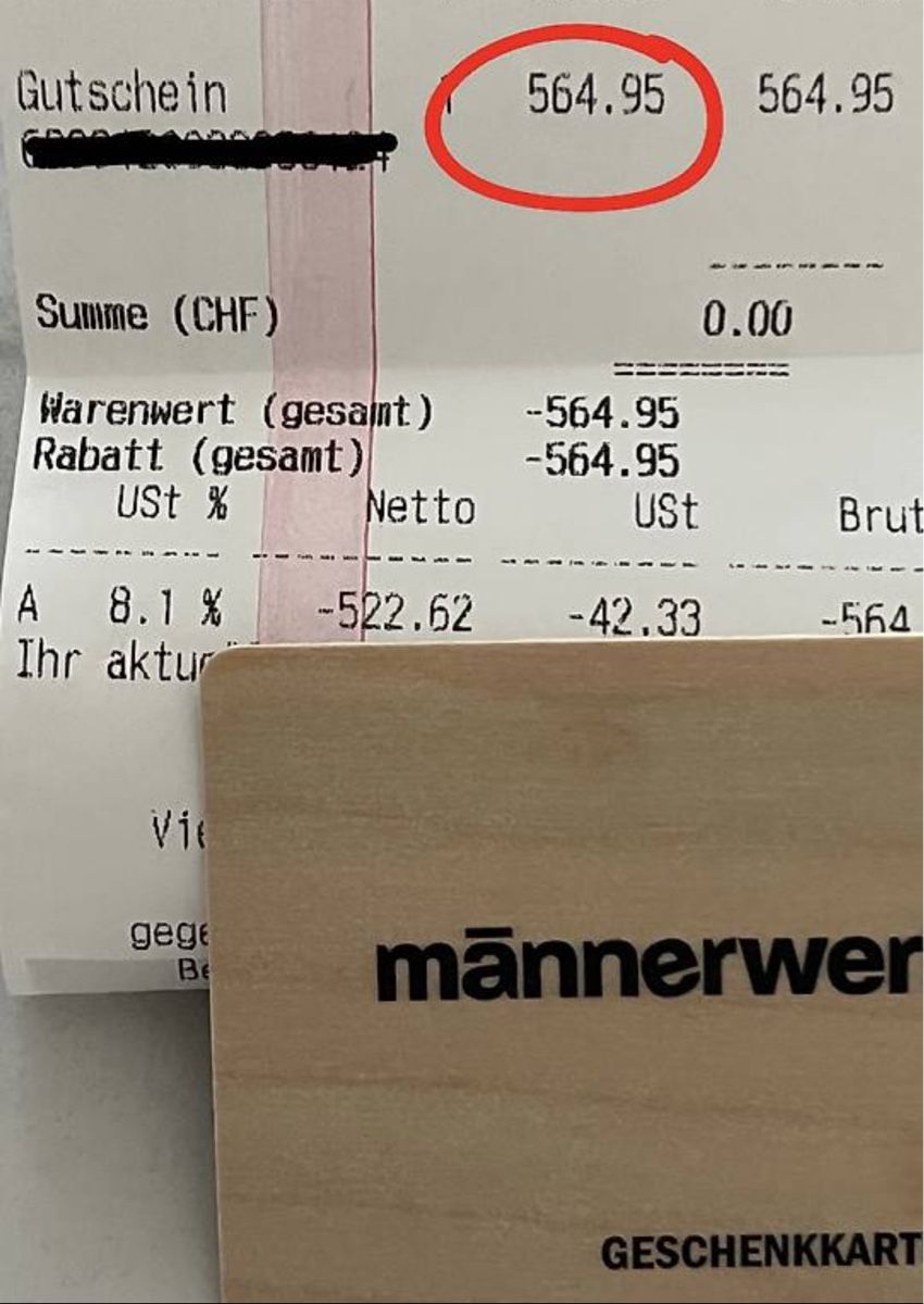 Buoni: Gutschein Männerwerk – Nuovo e nell'imballaggio originale da Winterthur venduto da ChicMarkt 1