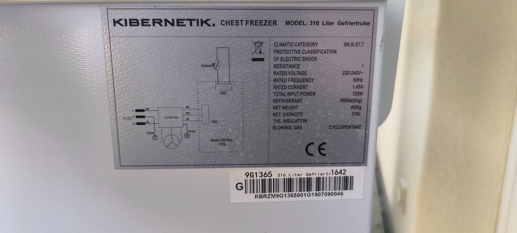 Kibernetik Congelatori: Kibernetik Gefriertruhe 316 Liter – Usato da Zweidlen venduto da xp4 3