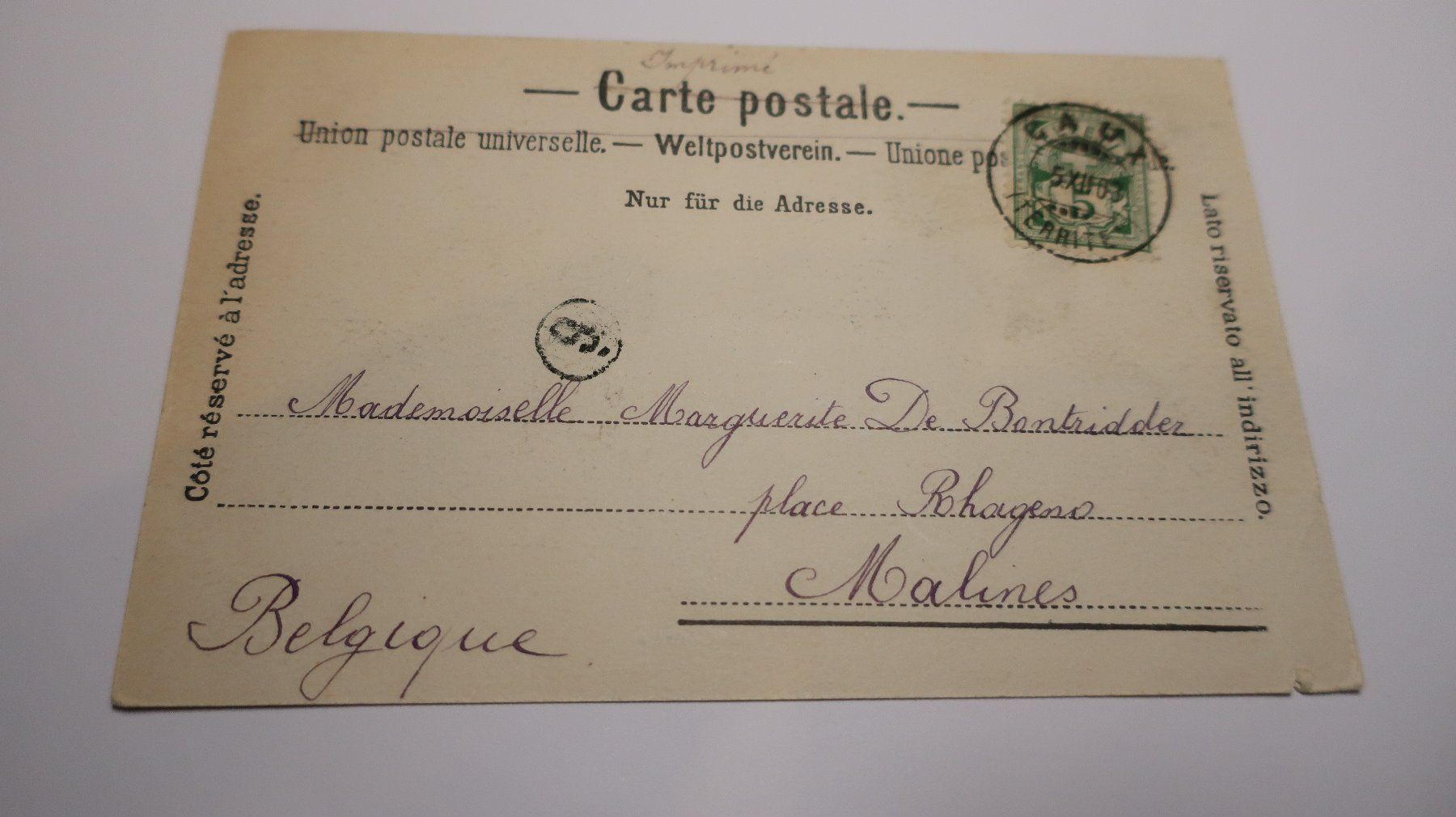 Cartoline postali: Lac Léman  1903 – Usato da Cormoret venduto da Pascalll2001 3