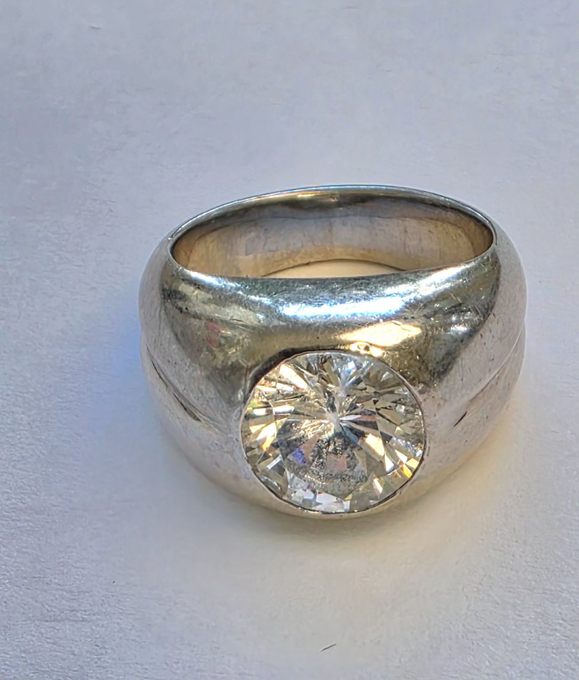 Anelli: Weissgold Ring mit 2 Carat Zirkon – Usato da Zürich venduto da Bieter04 5