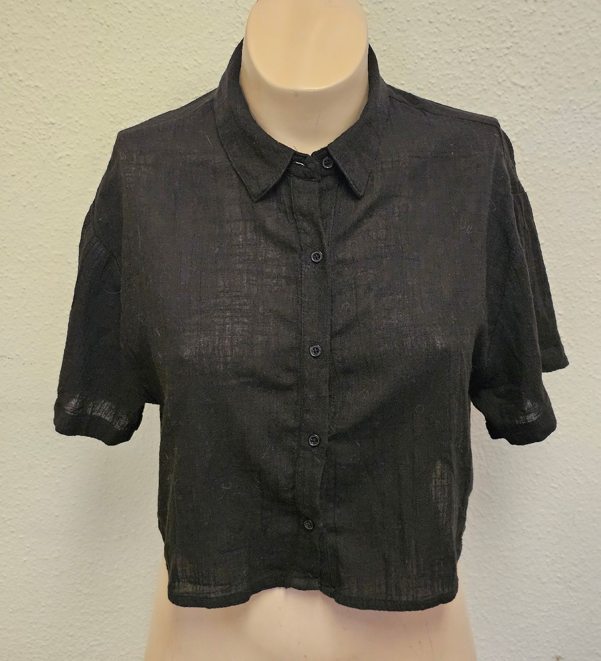 Pull&Bear Chemisiers: PULL&BEAR Damen Bluse Schwarz 100% Baumwolle Gr. S – D'occasion à Urdorf par ole_mrp9 5