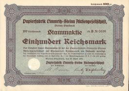 Papierfabrik Limmritz-Steina AG, Steina-Saalbach - 1927