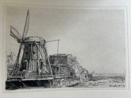Rembrandt Radierung Windmühle