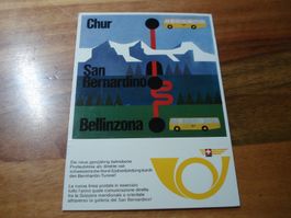 Karte Alpenpost, 1967, Eröffnung Chur-San Bernardino-Bellinz