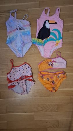 Lot 4 maillots de bain fille taille 122/128 occasion