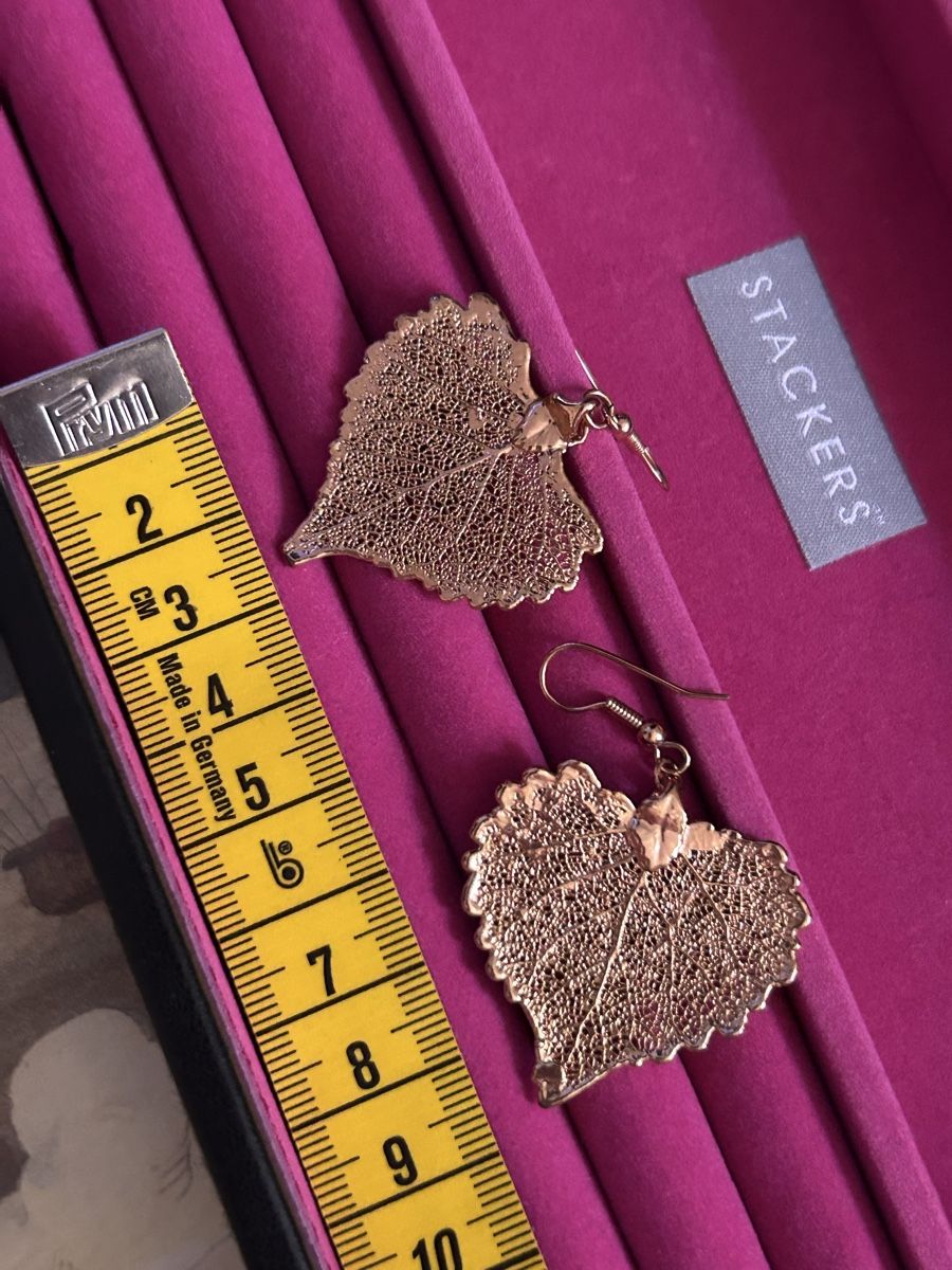 Boucles d'oreille: Leaf Earrings Gold Tone Copper  – Neuf (Voir description) à Biel/Bienne par zit_v5yc 4