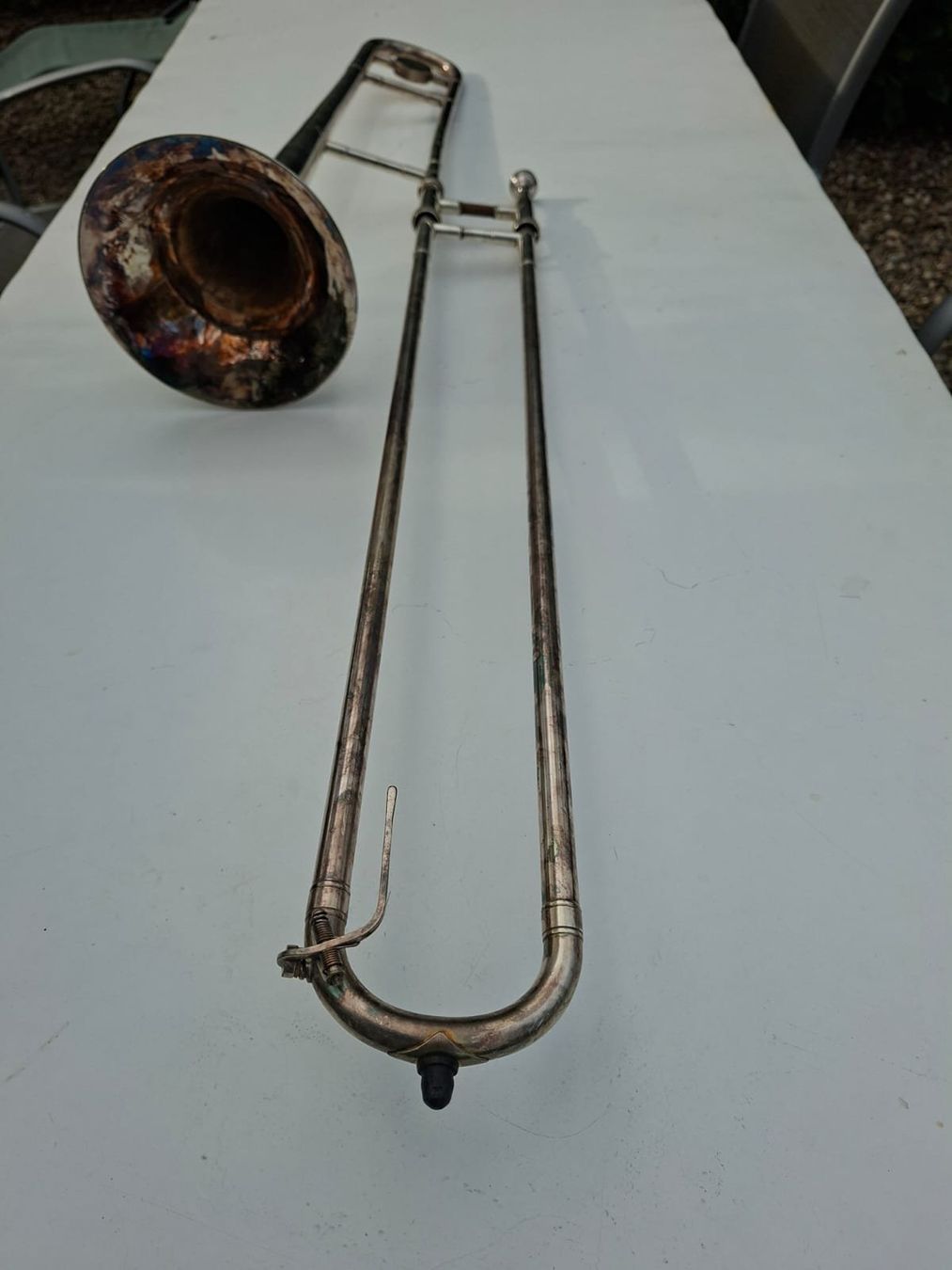 Strumenti musicali: Antike Posaune versilbert – Usato da Trimbach venduto da stillik 7