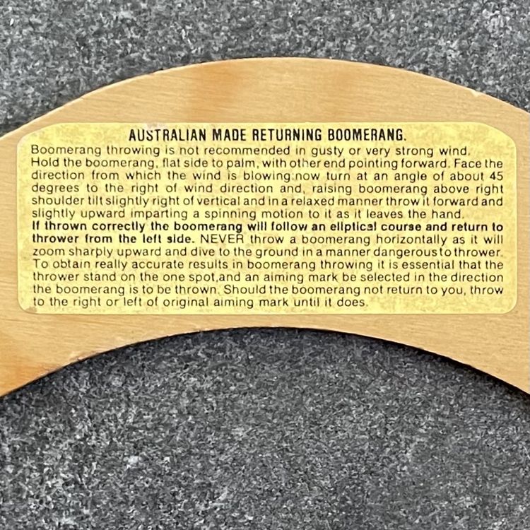 Boomerang - original aus Australien - Bumerang | Kaufen auf Ricardo