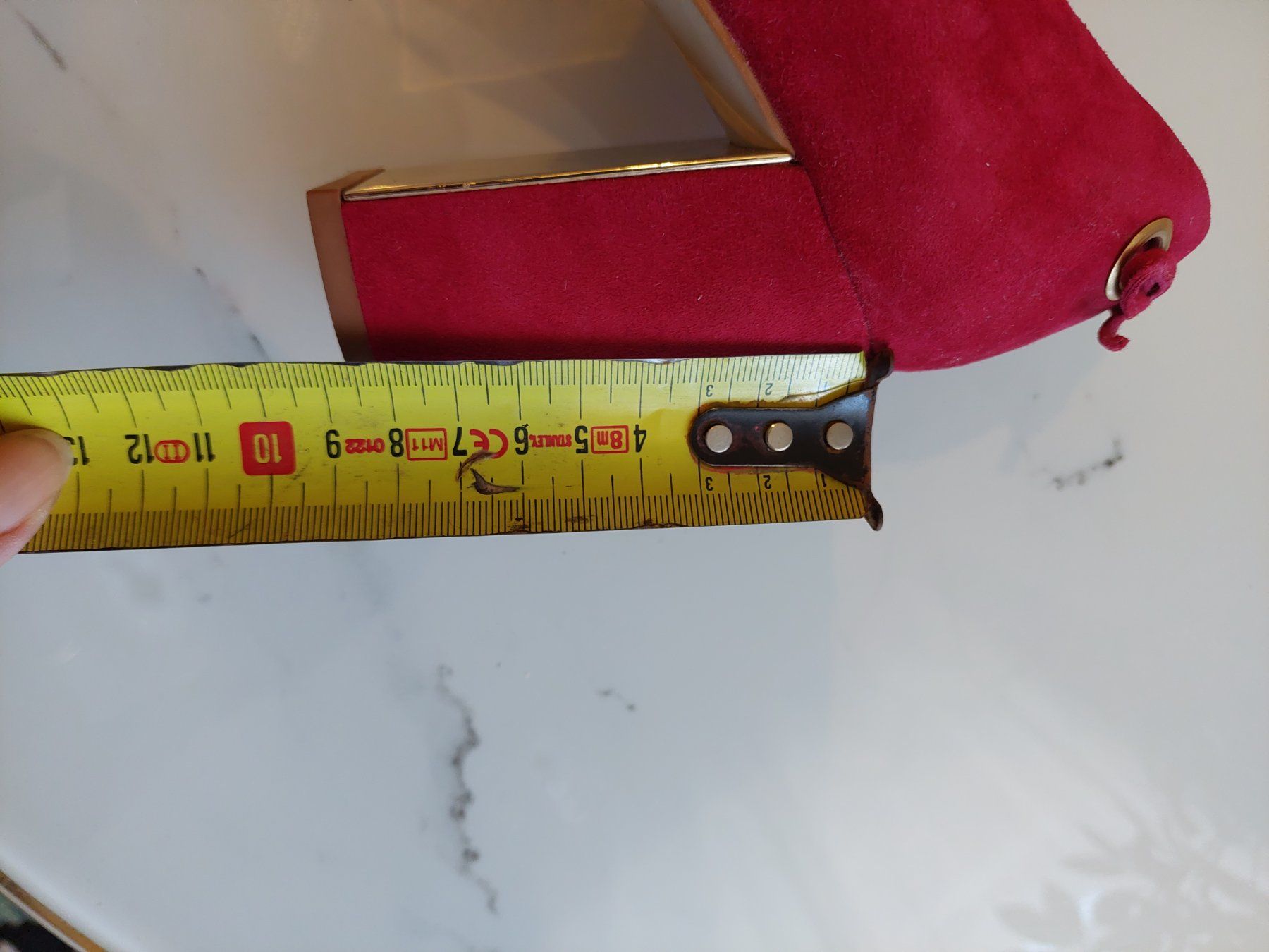 Damenschuhe: Escarpins rouges en daim de marque Minelli en taille 38 – Neu (gemäss Beschreibung) aus Genève von kas_m2qq 2