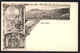 AK Einsiedeln, Panorama, Lesender Mönch