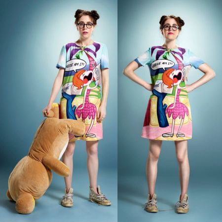 Moschino, Damen Kleid, Mehrfarbig, Gr.38