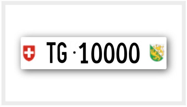 Insegne: Kontrollschild TG 10000 – Nuovo (secondo la descrizione) da Oberwangen TG venduto da danbit88