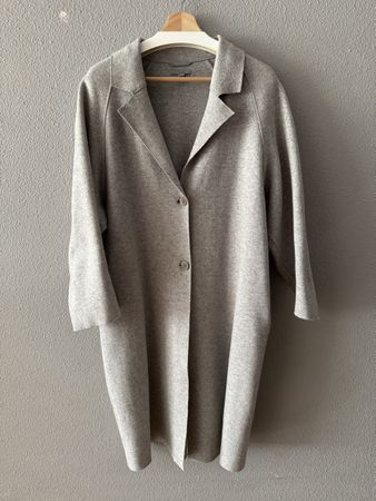 COS HEATHER GRAY WOOL COAT SIZE M
