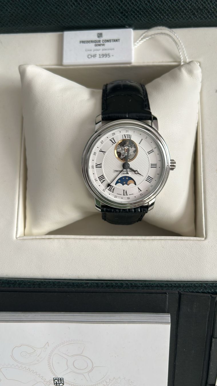 Frederique Constant Uhren: Frédérique Constant Uhr, Moonphase, Lederband – Neu (gemäss Beschreibung) aus Zofingen von Suelo 3