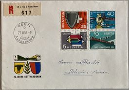 R-FDC Werbemarken 1957 ET BERN illustriert, SBK 45 Fr.