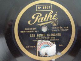 Lot de 4 disques 80 tours saphir 30cm de Berthe Delny