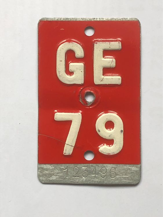 Velonummer / Plaque de vélo: Genf / Genève GE 1979 (Gebraucht) in ...
