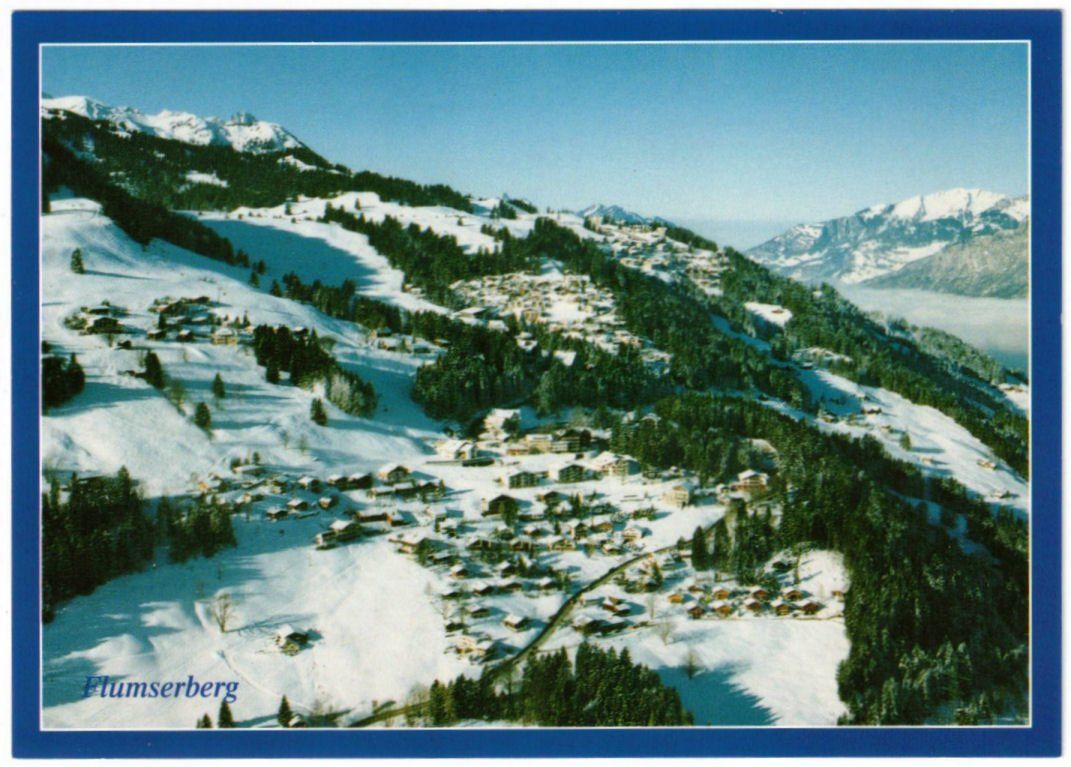 Cartoline postali: Flumserberg - Flugaufname – Usato da Binningen venduto da Mountainrider
