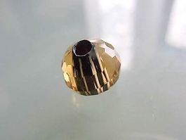 Glasperle facettiert braun    10mm