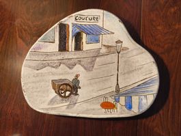 50er Keramik Wandteller Huber-Roethe  West Germany Keramik