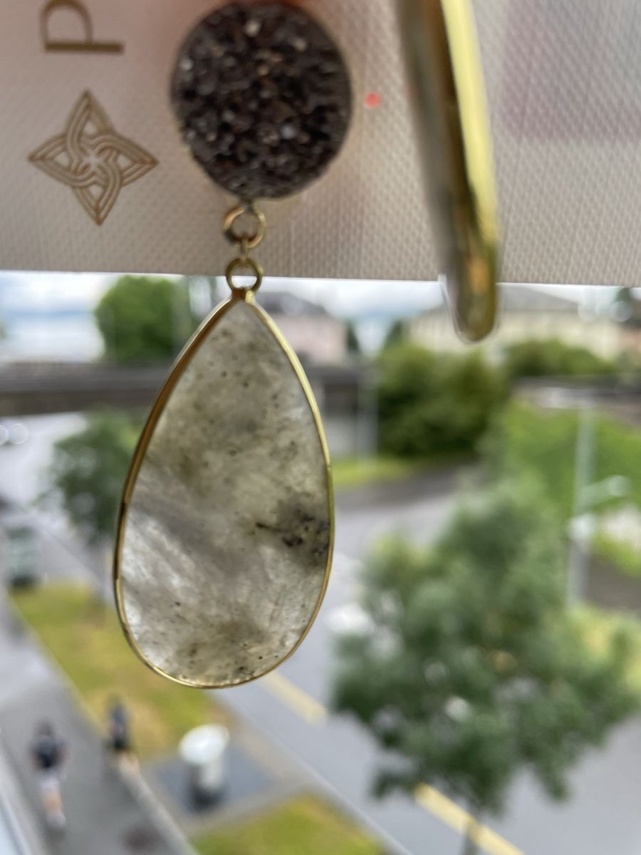 Ohrringe & -stecker: NEW Druzy & Labradorite Drop Earrings, PANACEA – Neu und originalverpackt aus Oberwil BL von Stellochkas 3
