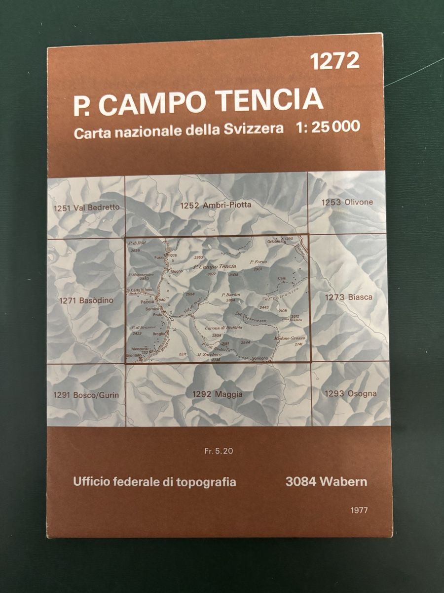 Cartine & Atlanti: Wanderkarte P. Campo Tencia – Usato da Gipf-Oberfrick venduto da mapfi5