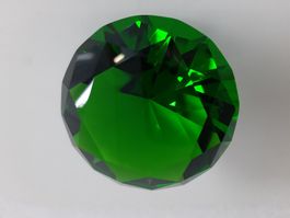 Diamant Glas grün 8 cm Neu