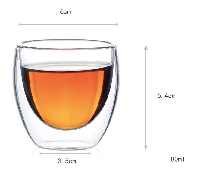 Bicchieri: 6er Set Doppelwandige Gläser 80ml – Nuovo e nell'imballaggio originale da Châtelaine venduto da topshop.switzerland 1