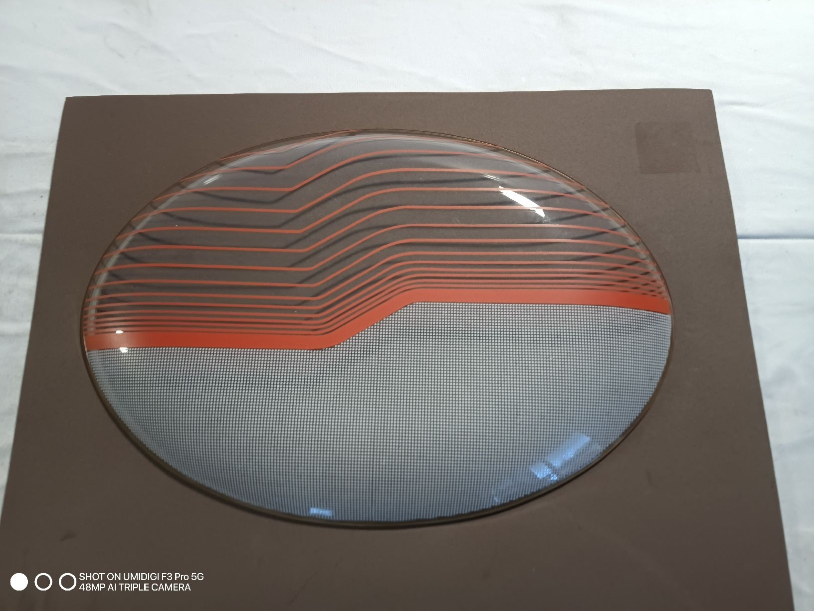 Teller: Servierteller Glas rot-weiss gemustert, mit Goldrand,  – Neu (gemäss Beschreibung) aus Aarwangen von to-hirschi 4