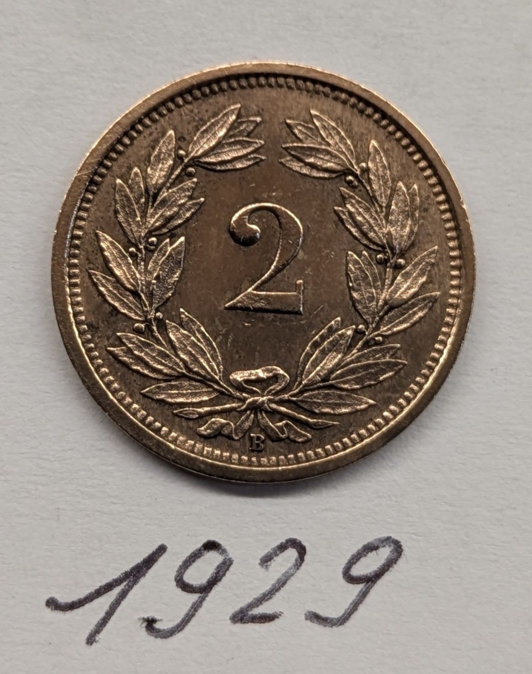 Tutti le monete: 2 Rappen 1929 (Bronze) – Usato da Zetzwil venduto da Stritzi 1