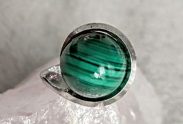 Ring Silber 925 mit grünem Stein