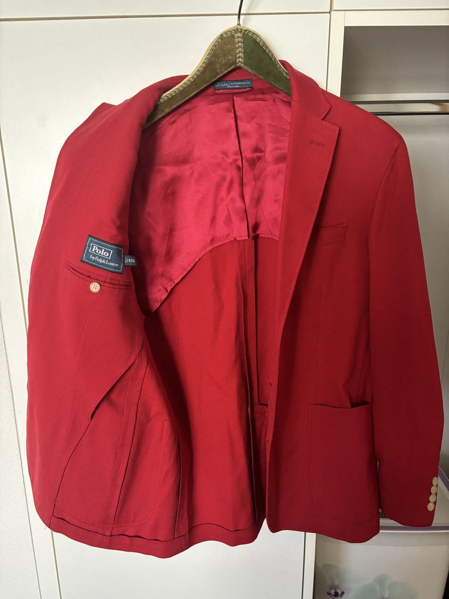 US Polo Giacche: Polo Blazer Farbe Rot Grösse L – Usato da Thalwil venduto da terza789 3