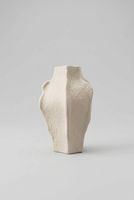 Moderne Keramikvase 17,5 cm | Beige/Creme | Deko Vase